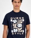 Guess Men's Guess Style Logo Graphic T-Shirt - Smart Blue