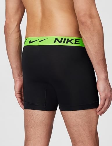 Nike Men's Essential Micro Boxer Briefs, 3-Pack - Black/Volt Wb/Cool Graywb/University Red