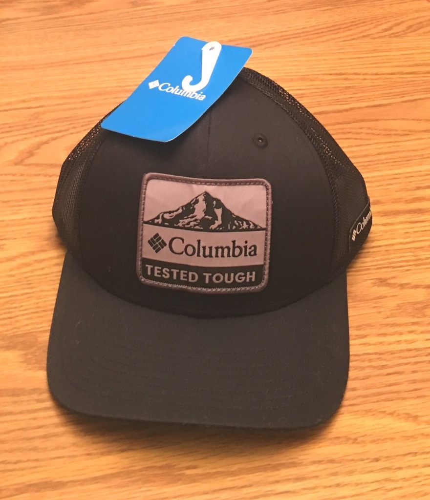 Columbia Unisex Spring Grove III Snapback Hat Cap - Black W Grey "TESTED TOUGH
