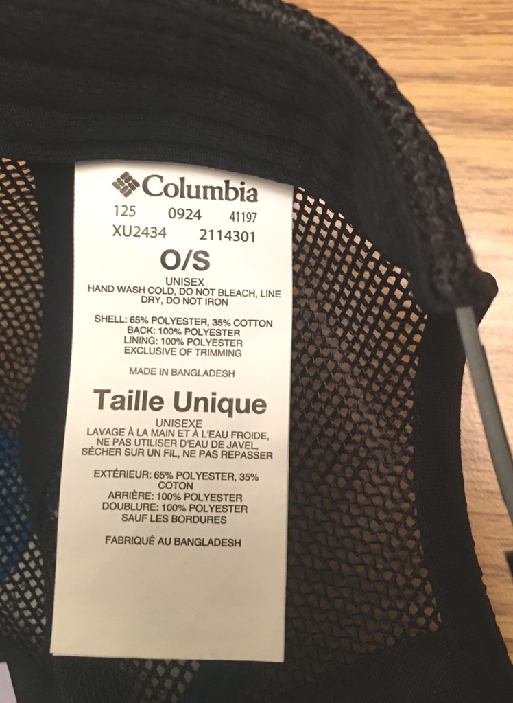 Columbia Unisex Spring Grove III Snapback Hat Cap - Black W Grey "TESTED TOUGH