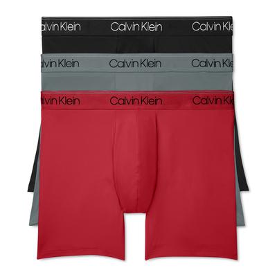 Calvin Klein Microfiber Stretch Wicking Boxers Briefs, Pack of 3