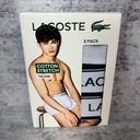 BOXERS Lacoste  Cotton Stretch Trunk 3 Pack Small Black TALLA S