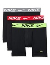 Nike Men's Essential Micro Boxer Briefs, 3-Pack - Black/Volt Wb/Cool Graywb/University Red