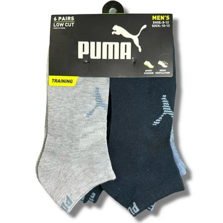 Puma Socks Men talla S - Low CutGrey Navy - Large (10-13) Pack 6 Xx