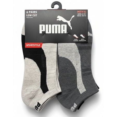 calcetines Puma Socks Men talla  S - Low Cut - Beige Grey - Large (10-13) Pack 6 Xx