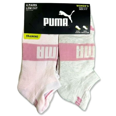 calcetines Puma Socks Women S - Low Cut 263 - Edge Pink Cream - Shoe Sz 5-9.5 -pack 6