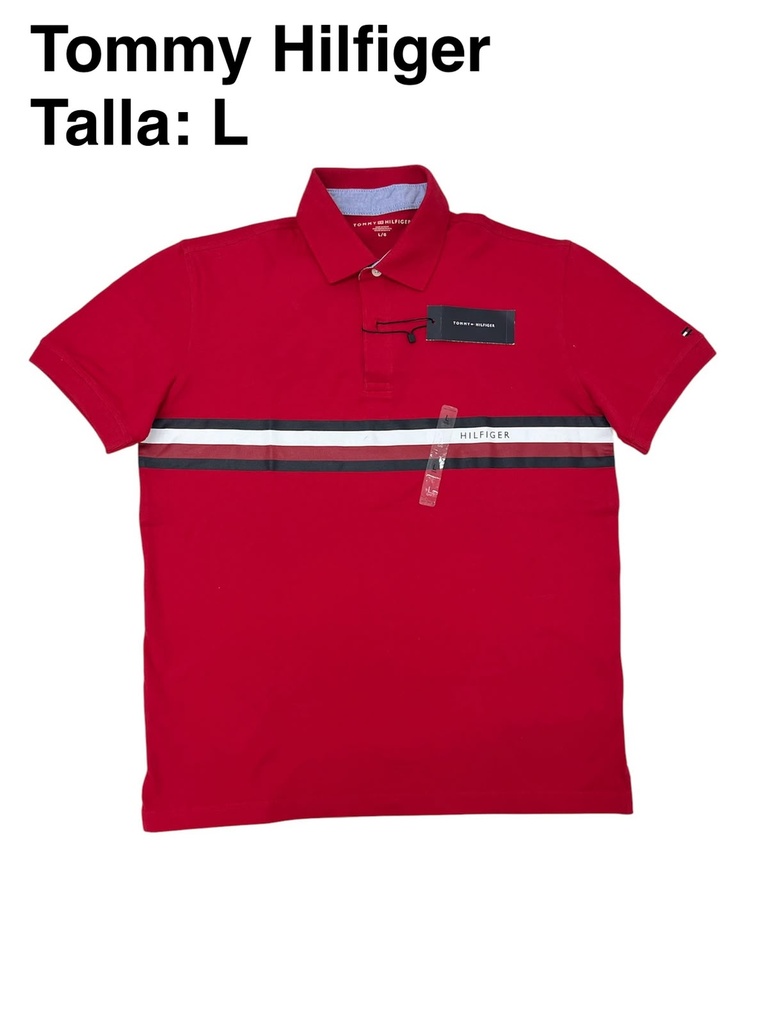 Playera Tommy Hilfiger roja talla L