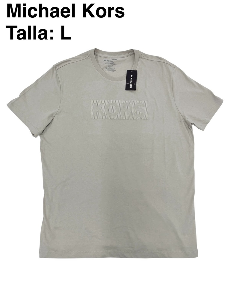 Playera Michael Kors con diseño de logotipo gráfico en frente talla L
