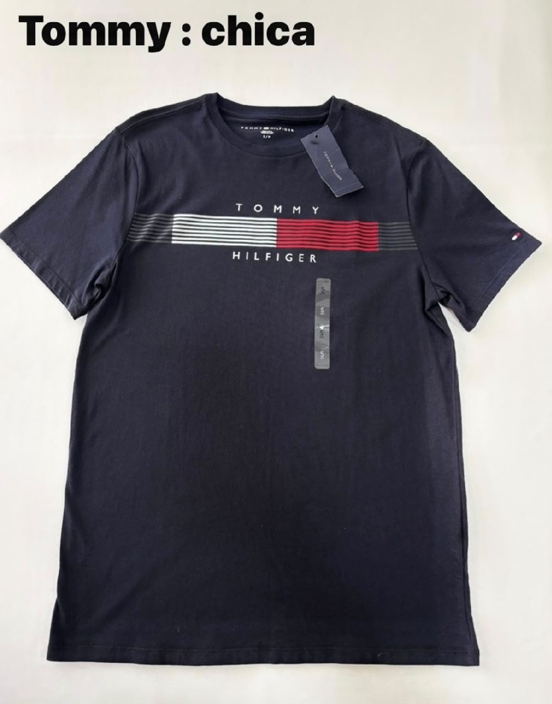 Playera Tommy Hilfiger azul marino talla S
