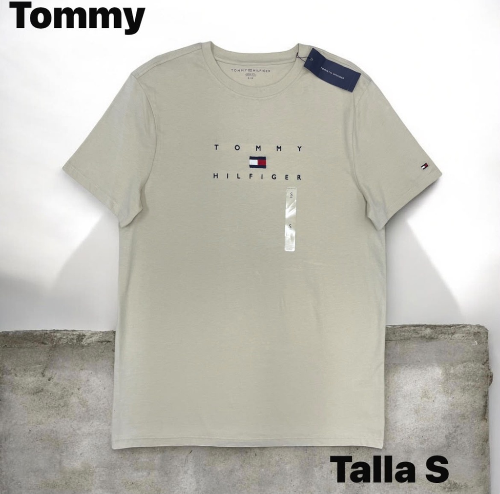 Playera Tommy Hilfiger color beige talla S