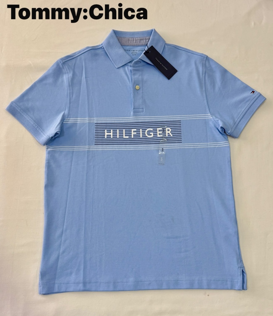 Playera Tommy Hilfiger azul claro talla S