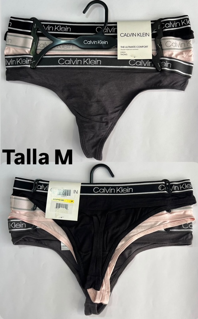 Tanga de dama Calvin Klein  set de 3 piezas talla M