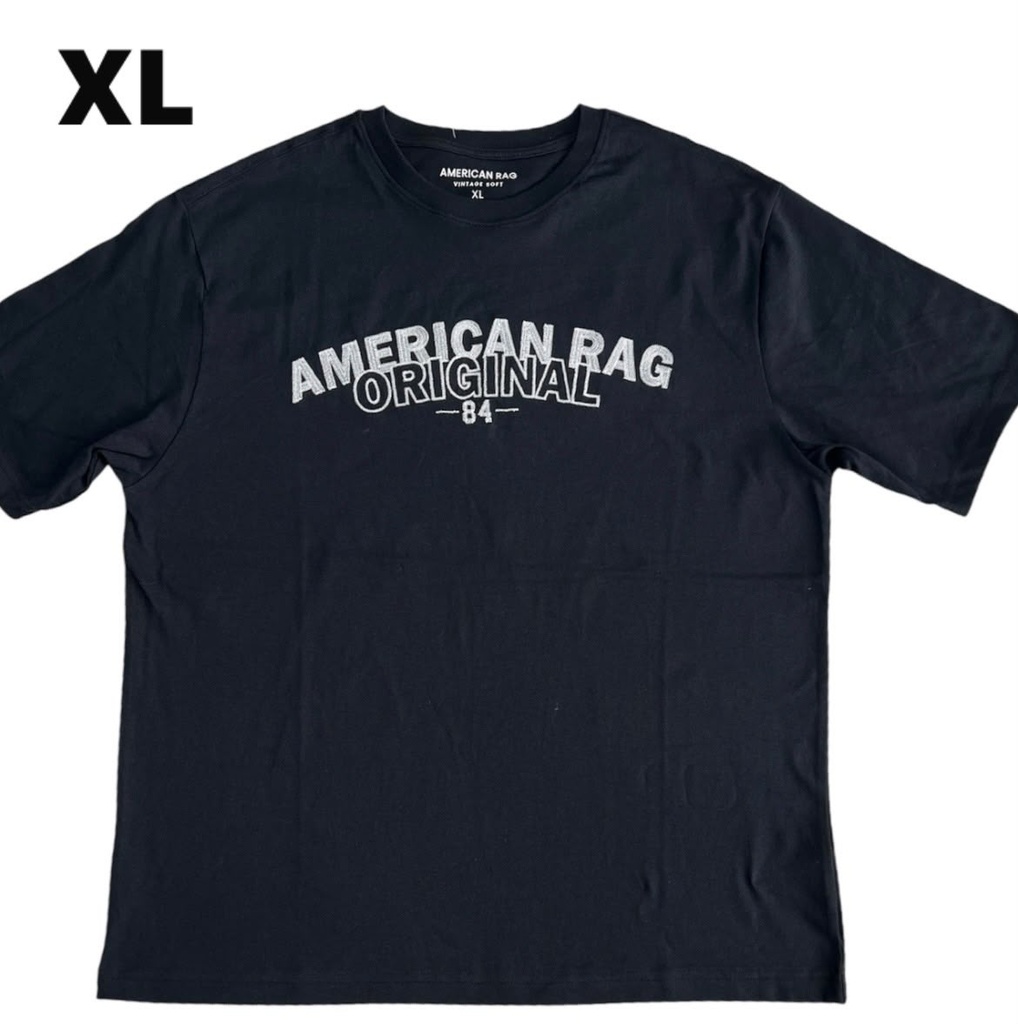 Playera America Rag color azul marino con gráfico frontal talla xl