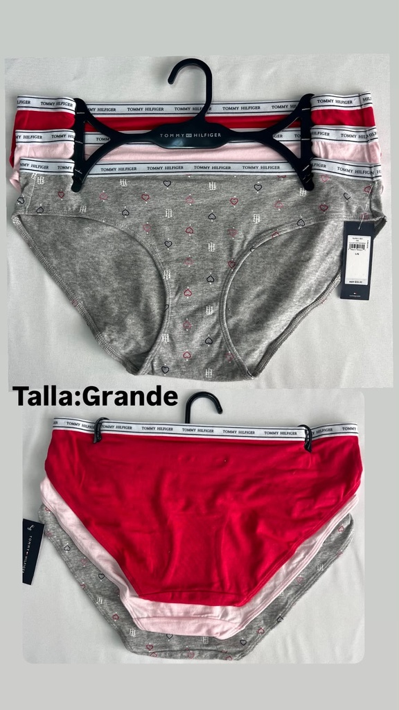 Calzón de dama Tommy Hilfiger set de 3 piezas talla L