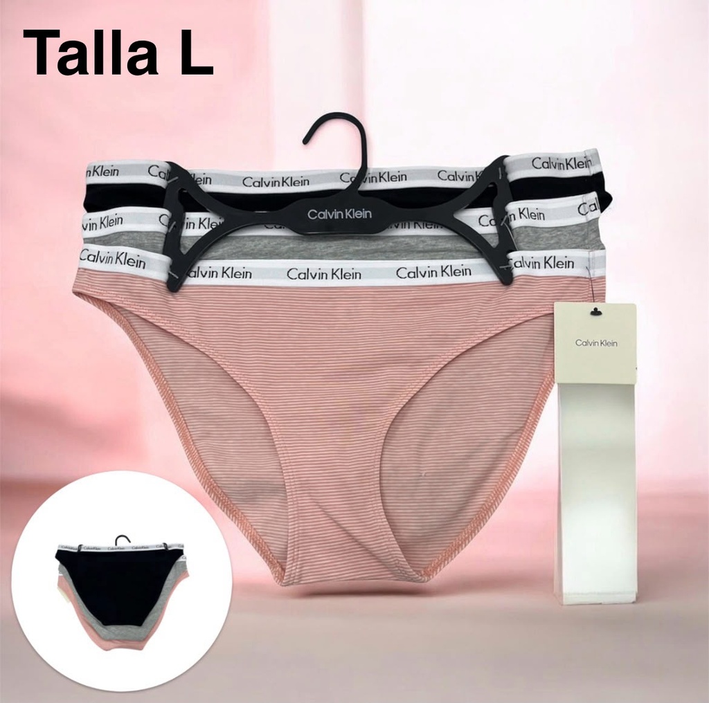 Calzón de dama Calvin Klein set de 3 piezas talla L
