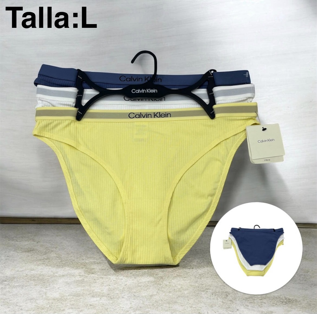 Calzón de dama Calvin Klein  set de 3 piezas talla L
