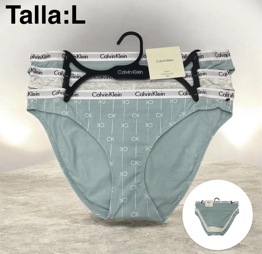 Calzón de dama Calvin Klein set de 3 piezas talla L
