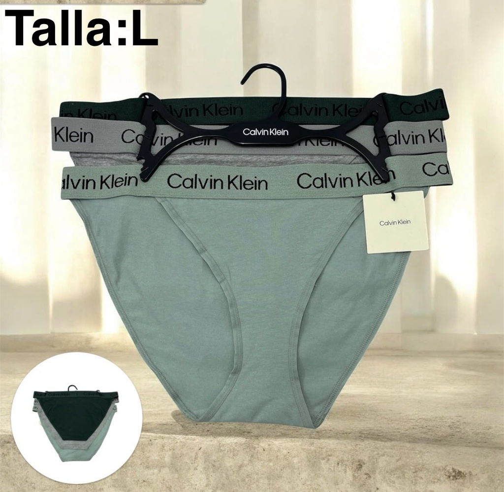 Calzón de dama  Calvin Klein set de 3 piezas  talla L