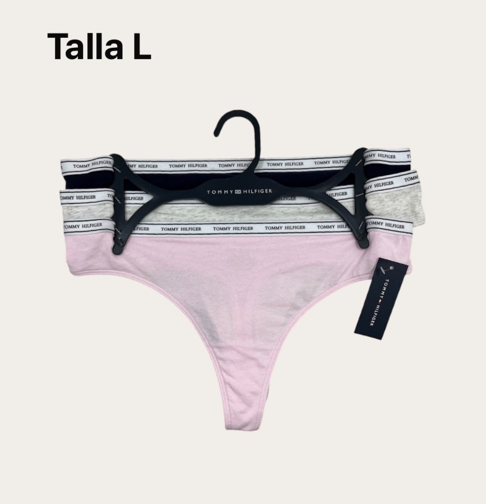 Tanga de dama Tommy Hilfiger set de 3 piezas talla L
