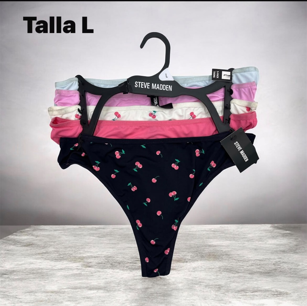 Tanga de dama STEVE MADDEN set de 5 piezas  talla L