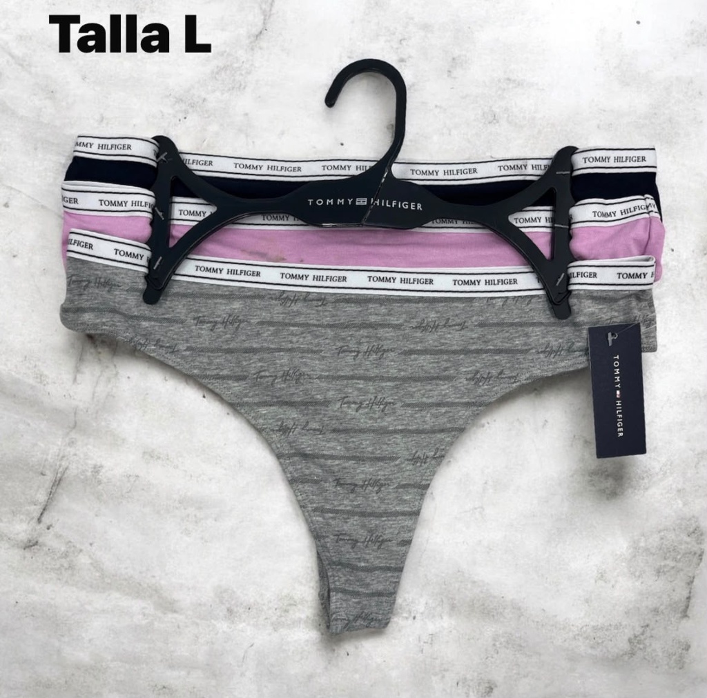 Tanga de dama Tommy Hilfiger set de 3 piezas talla L