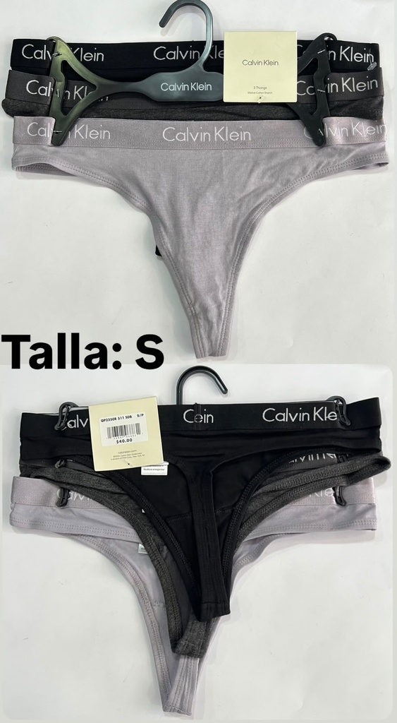 Tanga de dama  Calvin Klein set de 3 piezas