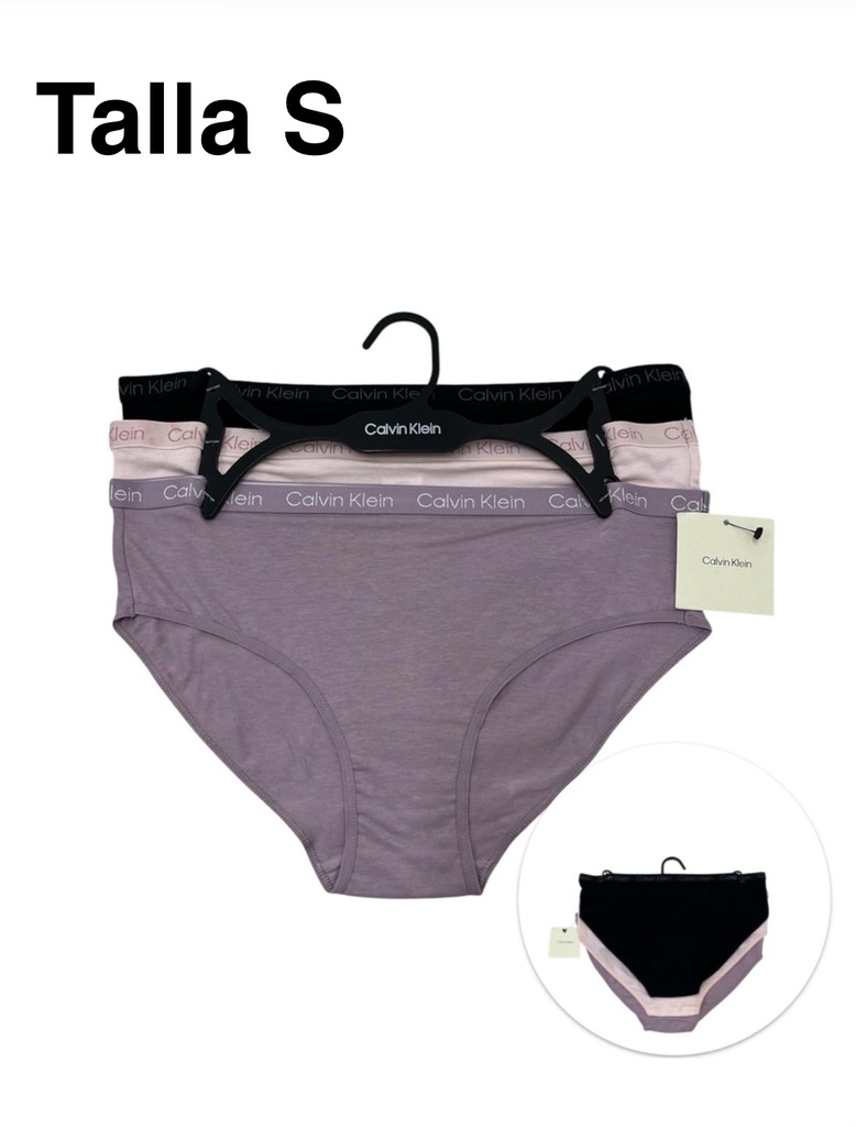 Calzón de dama Calvin Klein set de 3 piezas talla S