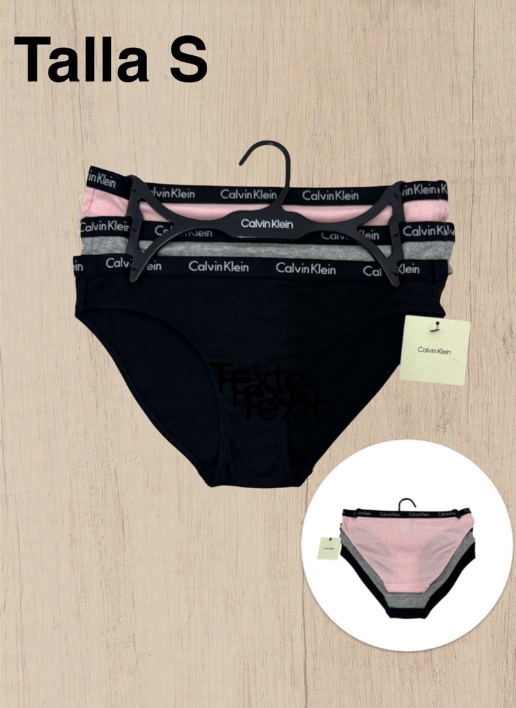 Calzón de dama Calvin Klein set de 3 piezas talla S