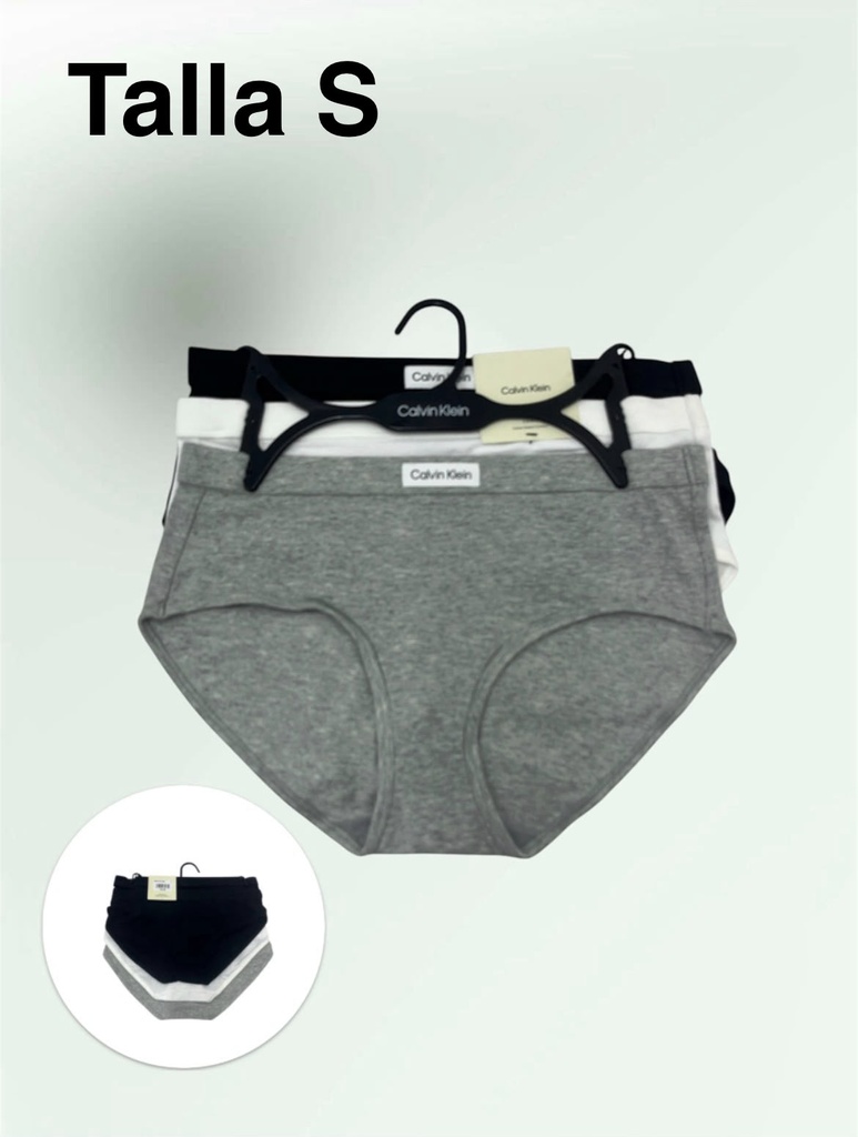 Calzón de dama Calvin Klein set de 3 piezas talla S