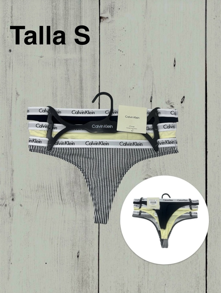 Tanga de dama Calvin Klein set de 3 piezas