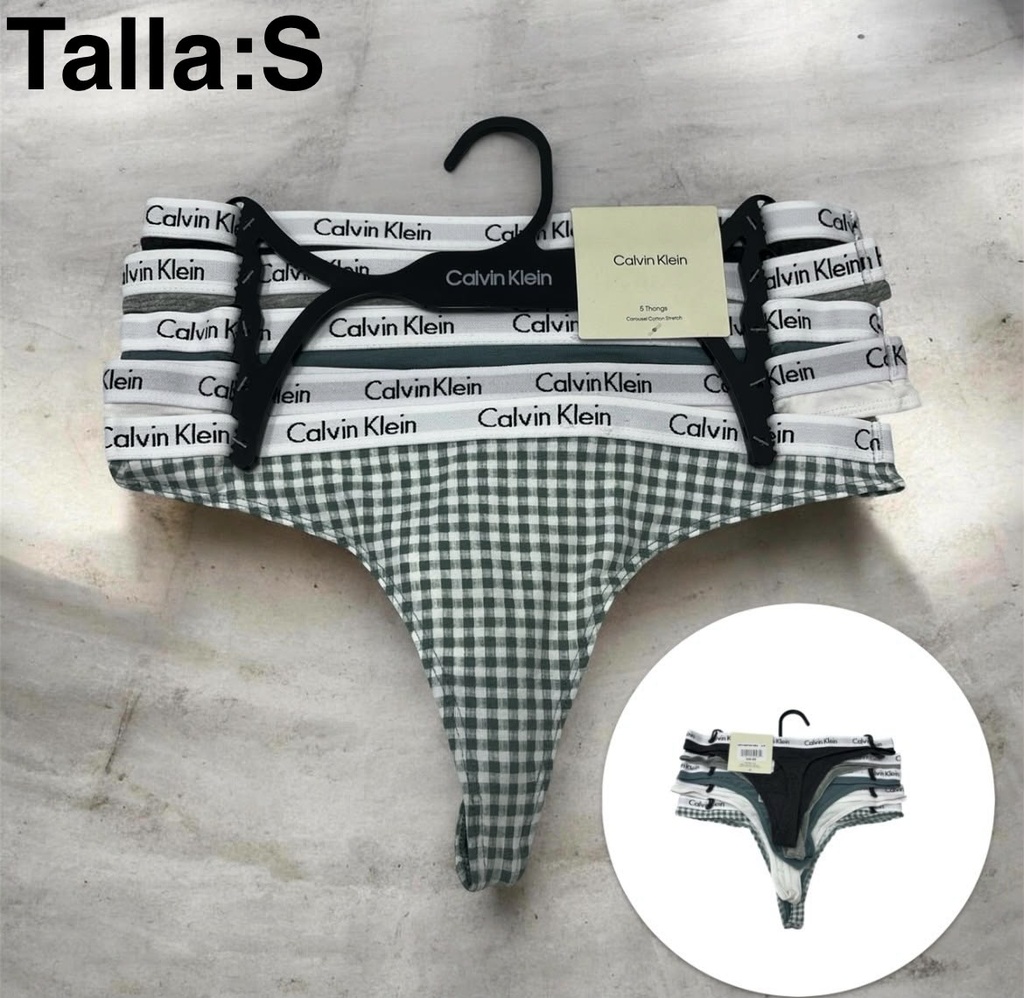 Tanga de dama Calvin Klein set de 5 piezas talla S