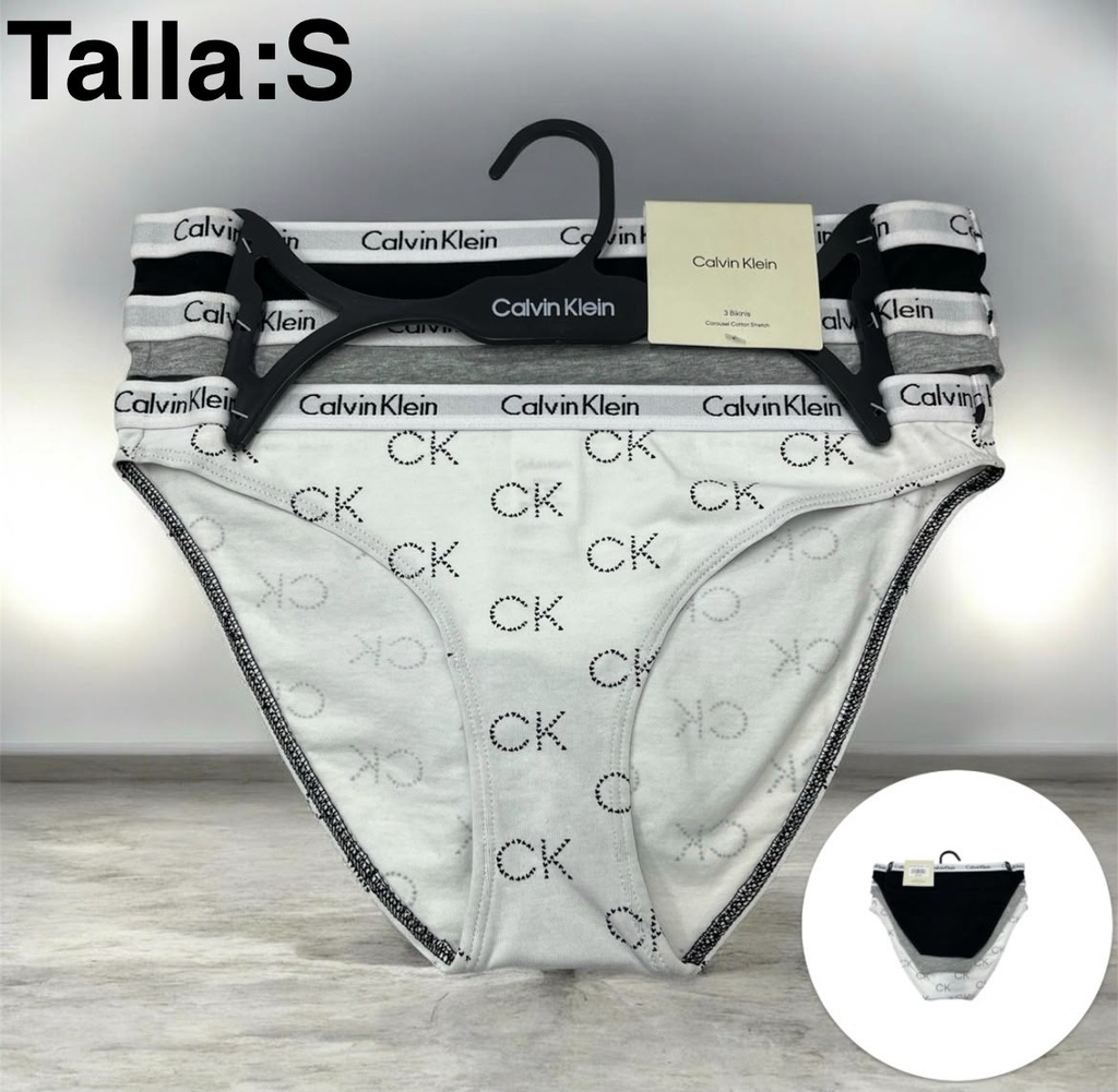Calzón de dama Calvin Klein set de 3 piezas talla S