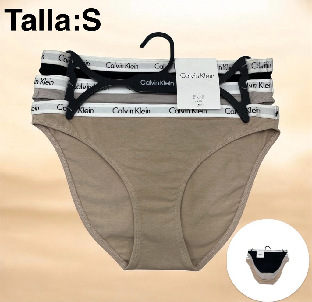 Calzón de dama Calvin Klein  set de 3 piezas talla S