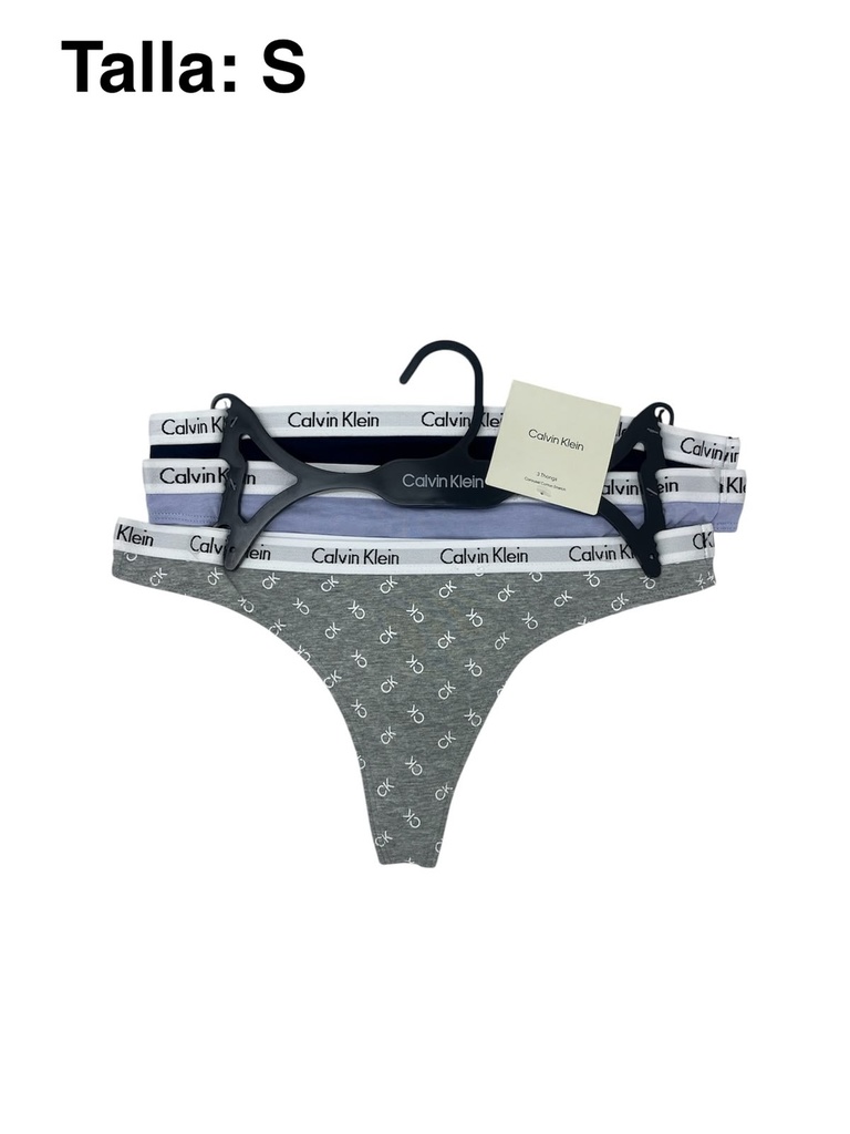 Tanga de dama Calvin Klein set de 3 piezas talla S