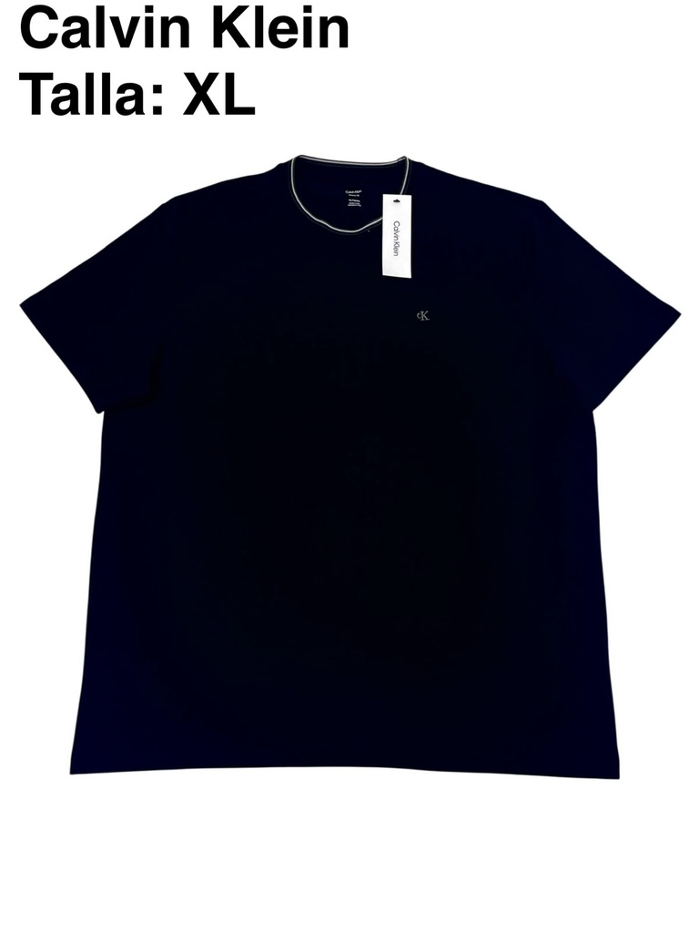 Playera Calvin Klein negra de cuello redondo talla xl