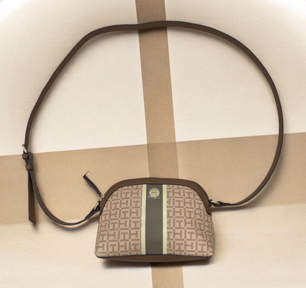 Bolso Tommy Hilfiger tono marrón y crema