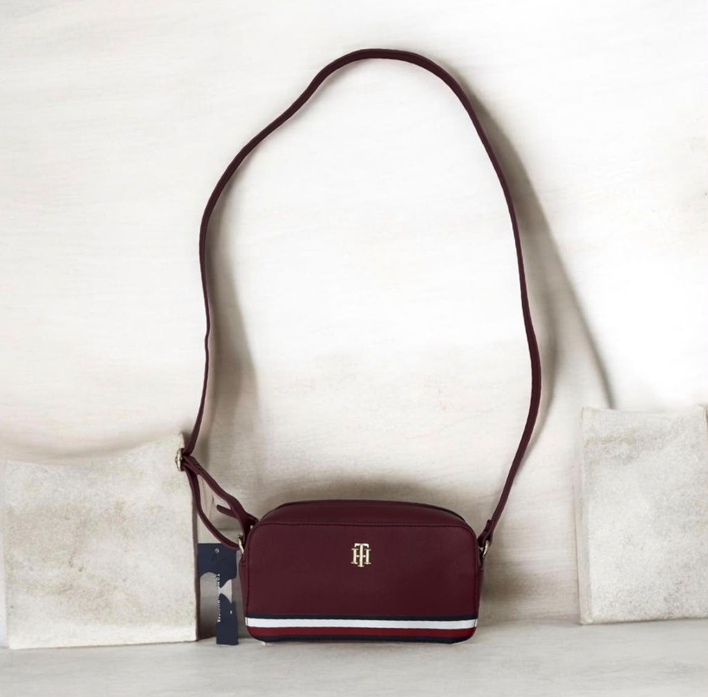 Bolso Tommy Hilfiger rojo vino
