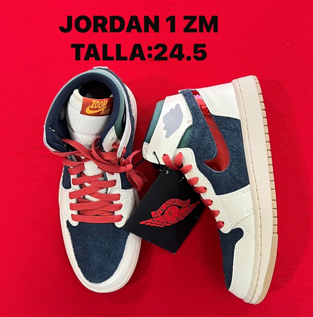 Tenis para dama Jordan 1 ZM talla 24.5