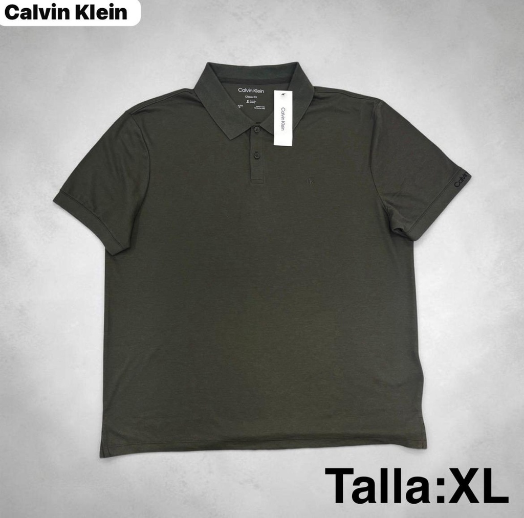 Playera Calvin Klein color verde oliva talla XL
