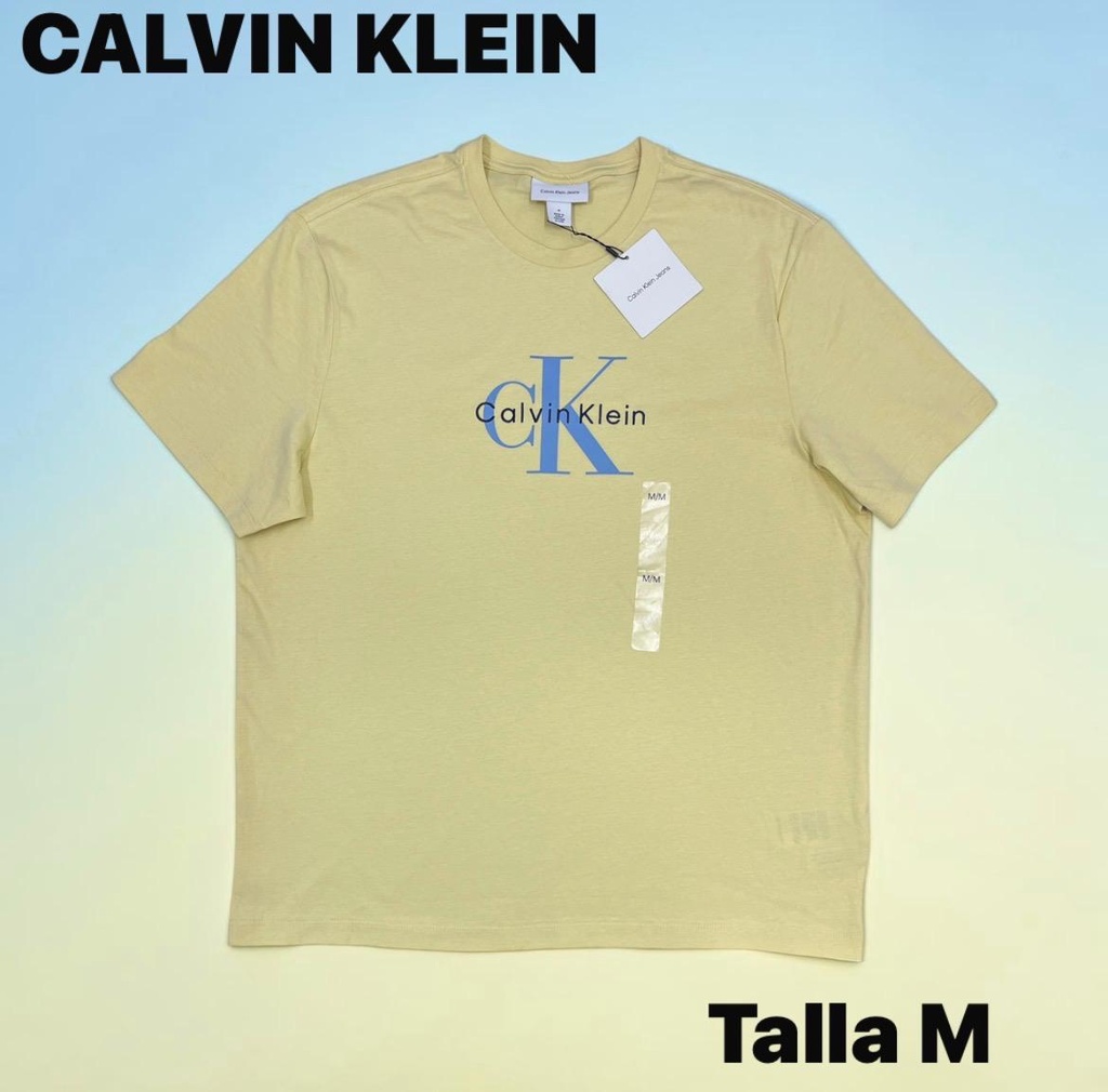 Playera Calvin Klein amarilla talla M