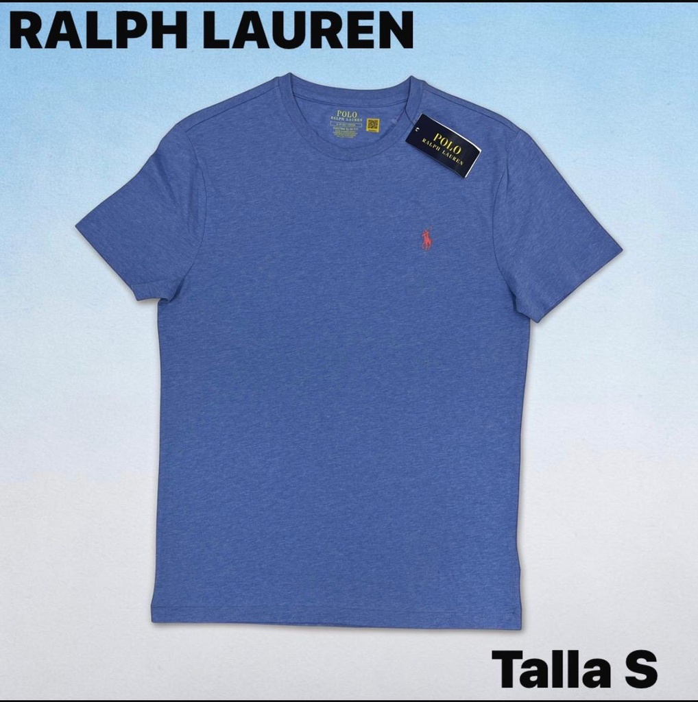 Playera Polo Ralph Lauren azul jaspeado talla S