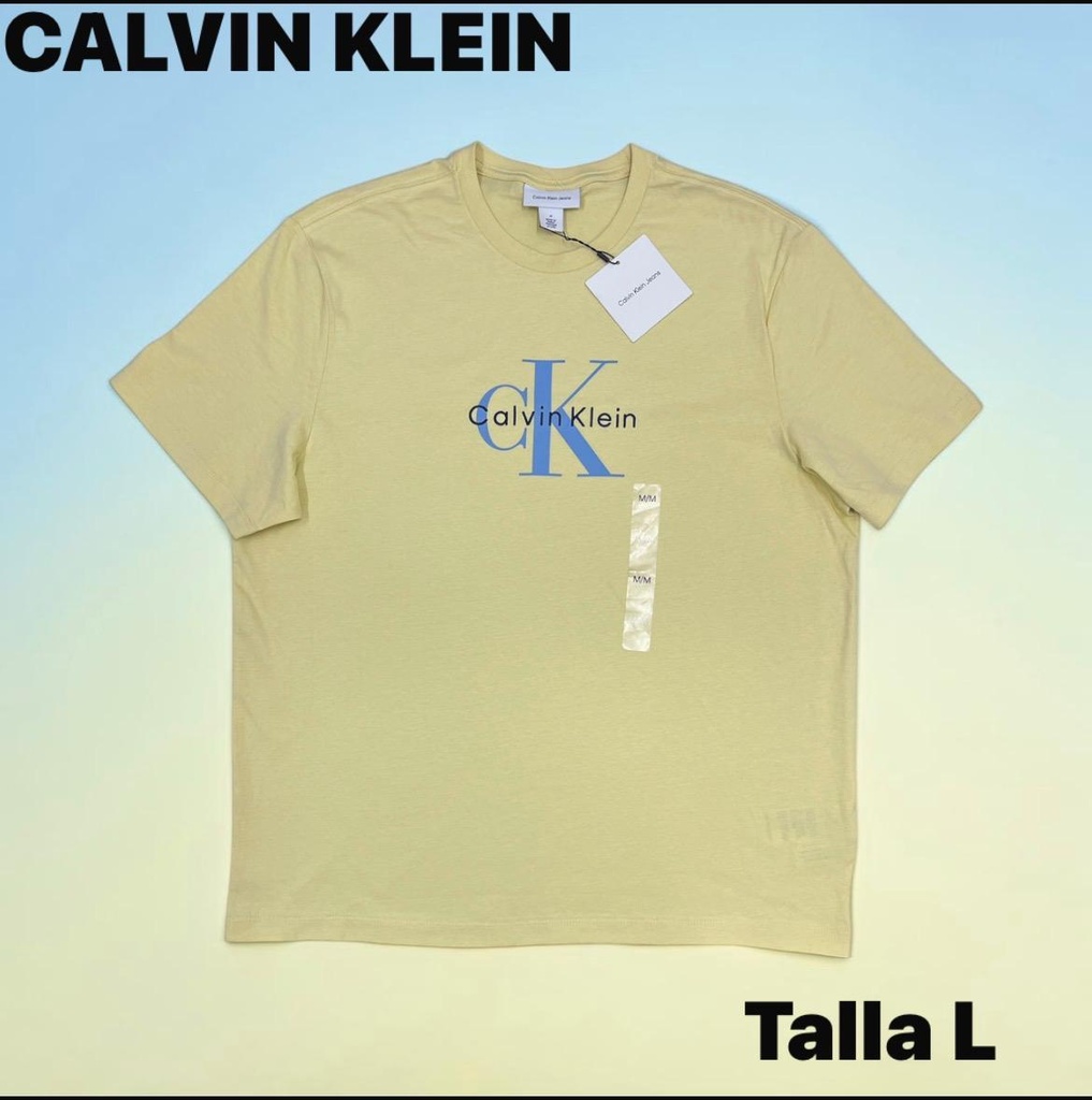 Playera calvin klein amarilla sunligth talla L