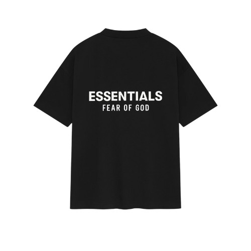 playera essentials black estampado en en la espalda talla M