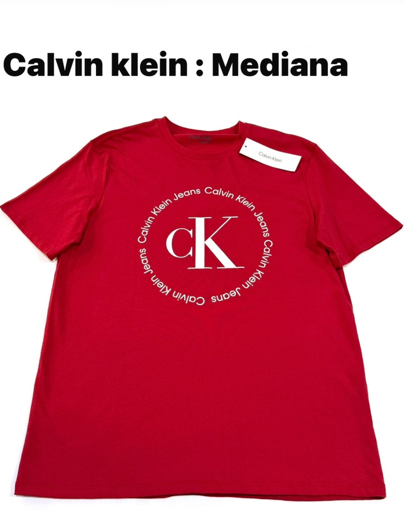 Playera calvin klein rojo circulo chili pepper talla M