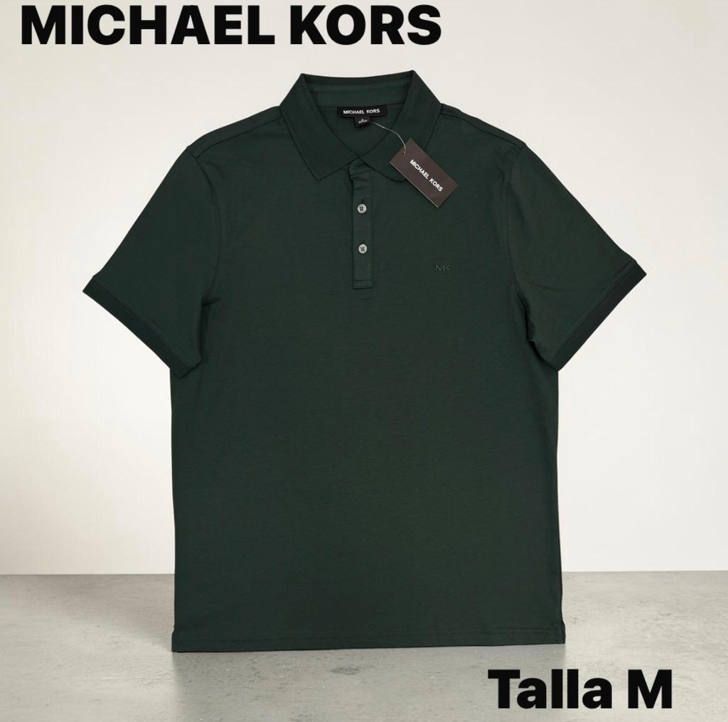Playera tipo polo michael kors azul talla M