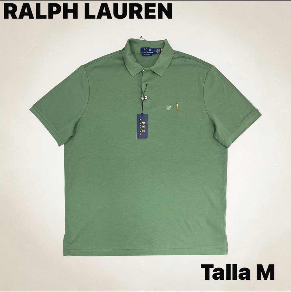 Playera polo ralph lauren modelo fatgue verde talla M